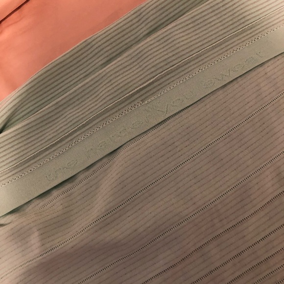 Lululemon Mens Metal Vent Tech Short Sleeve Medium Aquamarine Stripe - Picture 3 of 6